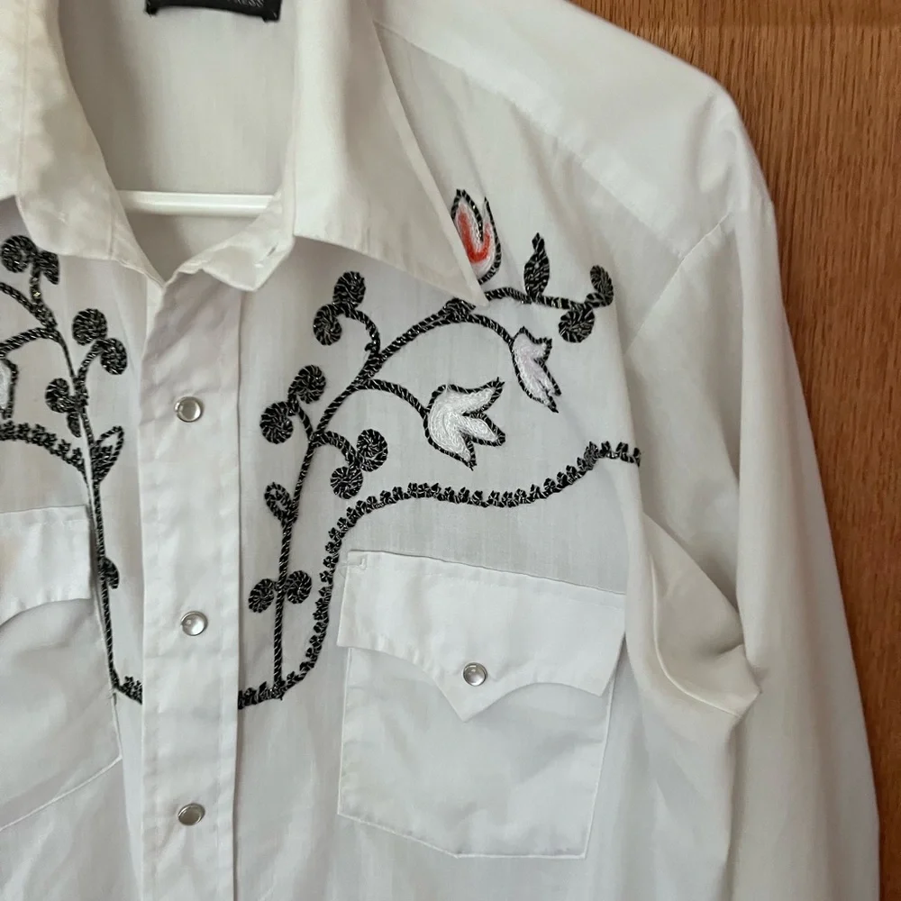 Vintage champion Western embroidered Western shirt - Picture 2 of 6
